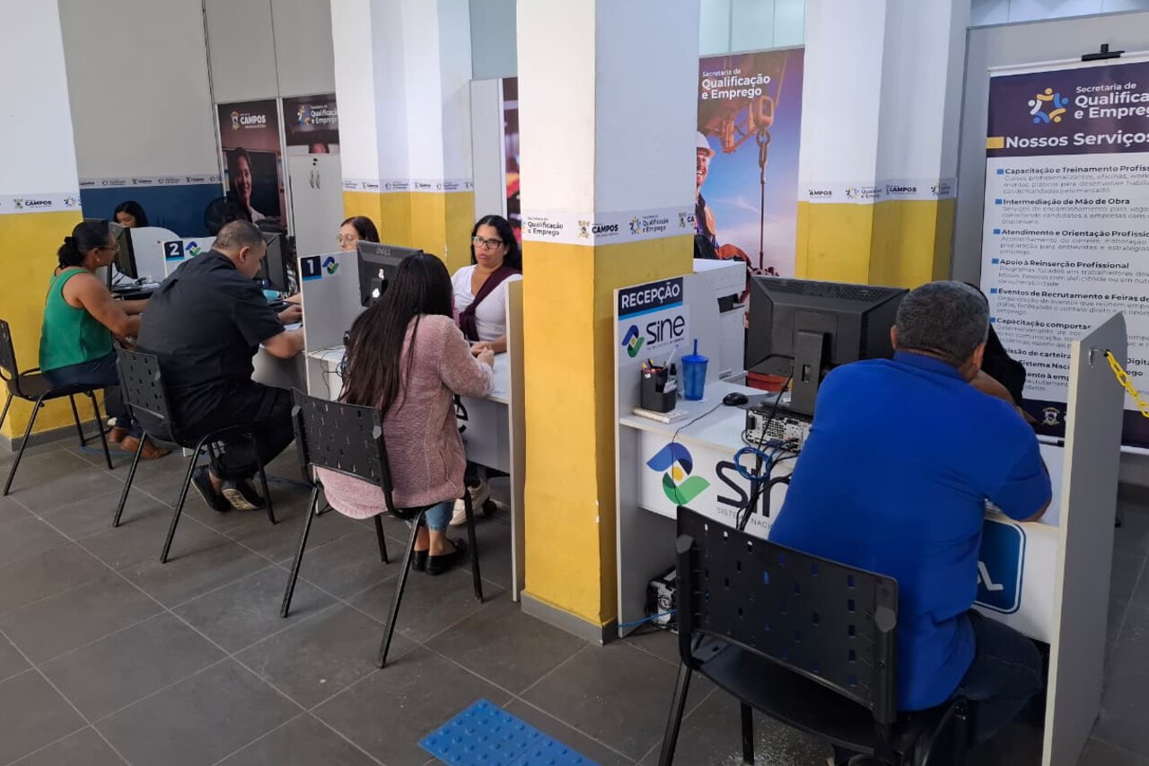 Espaço da Oportunidade disponibiliza 227 vagas de emprego nesta segunda-feira em Campos